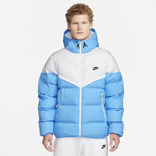 Blue and white nike jacket shop